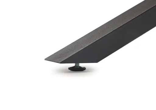 Esstisch - LB ca. 200x100 cm, Eiche massiv geölt, Schweizer Kante, Schwarz