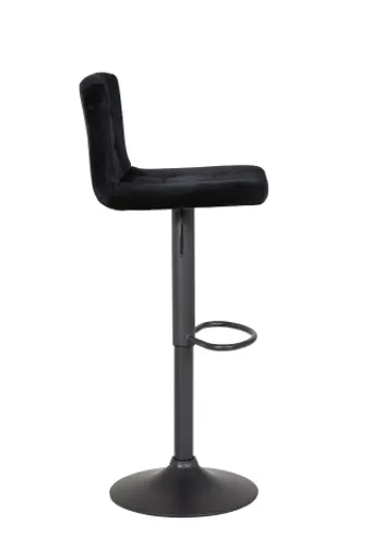 Barhocker - höhenverstellbar, Stoff, Schwarz