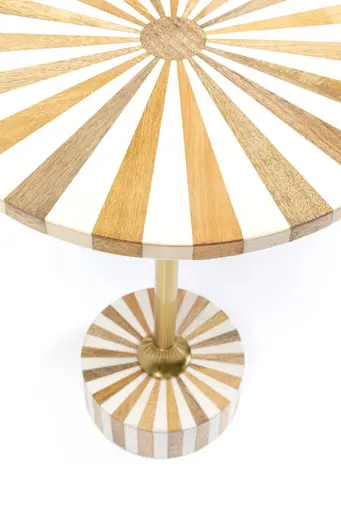 Beistelltisch- DH ca. 40x50 cm, Faserplatte, Cirque Gold/Weiß, Gold