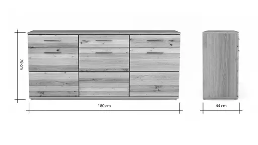 Sideboard Paso - Asteiche bianco