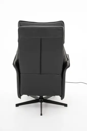 Sessel - Relaxfunktion motorisch, Leder, Schwarz