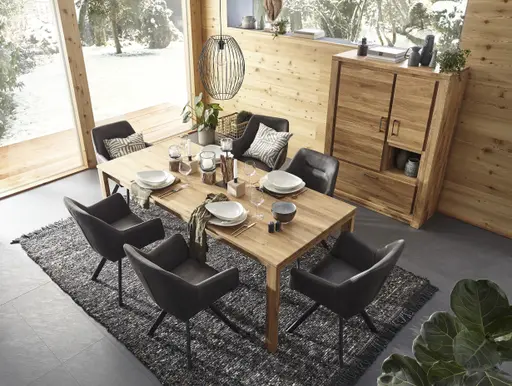 Highboard Farmingdale - Eiche massiv, natur geölt