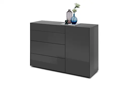 Kommode - B ca. 131 cm, Anthrazit