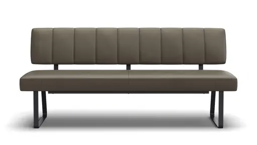 Polsterbank Carmelo - Breite ca. 183 cm, Leder, Olive