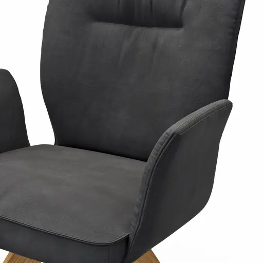 Armlehnstuhl Westmore - drehbar, Stoff, Anthrazit