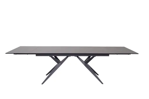 Esstisch MICHELA - ausziehbar, LB ca. 180x95 cm, Glaskeramik, Dunkelgrau