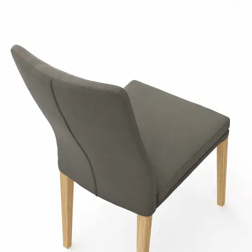 Stuhl Tuma- Leder, Graubraun