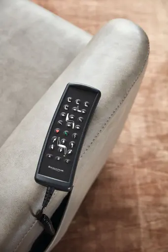 Fernsehsessel EM Bonn - Relaxfunktion (4-motorisch), Leder, Grau