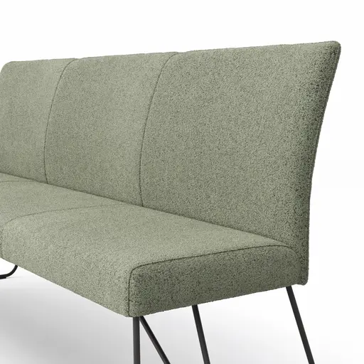 Bank Nashville - Breite ca. 200 cm, Stoff, Olivgrün