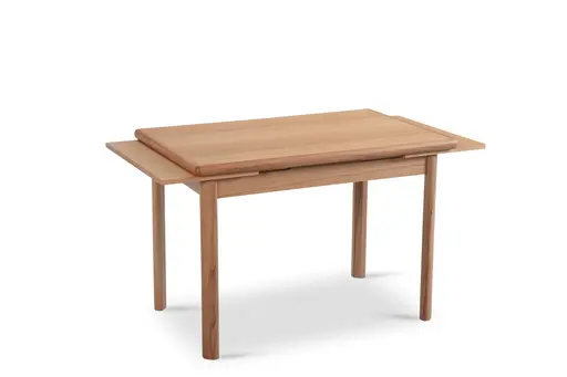 Esstisch - ausziehbar, LB 112 x 72 cm, Kernbuche teilmassiv