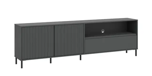 TV-Lowboard - B ca. 208 cm, Anthrazit