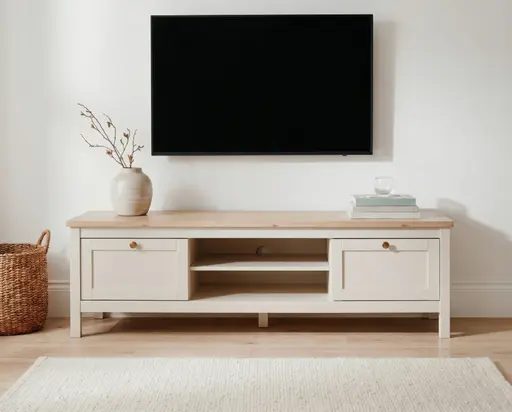 TV-Board- B ca. 160 cm, Champagner, Eiche Dekor