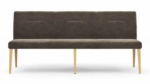 Bank Nashville - Breite ca. 200 cm, Stoff, Dunkelbraun