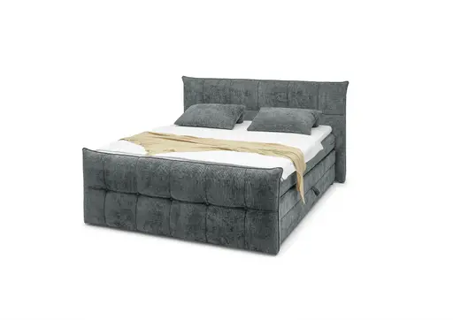 Boxspringbett- Liegefläche ca. 180x200 cm, Stoff, Dunkelgrün