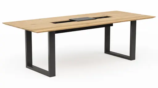 Esstisch Clifton - mit Einsätzen, LB ca. 240x100 cm, Wildeiche massiv, natur geölt