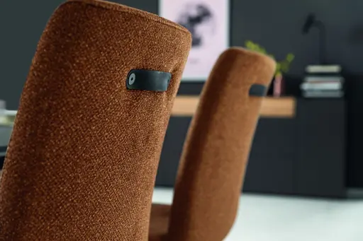 Freischwinger - Polyester, Cognac