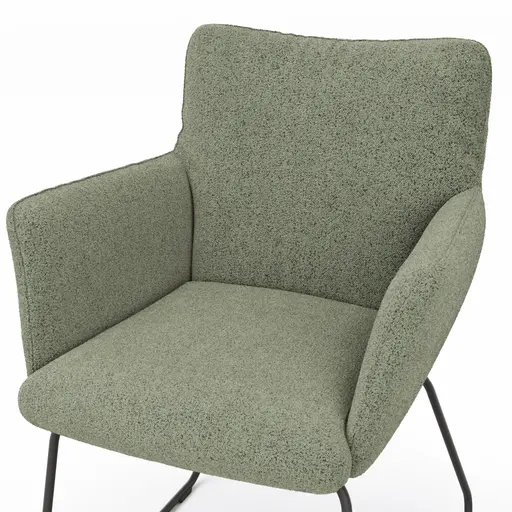 Armlehnstuhl Nashville - Stoff, Olivgrün