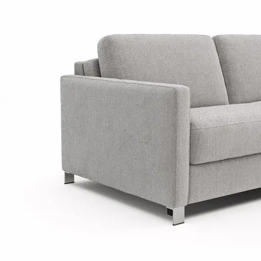 Sofa Nuoro - 2,5-Sitzer inkl. Schlaffunktion, Armlehne schmal, Stoff, Grau