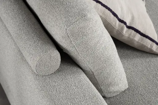 Ecksofa Cuneo - Longchair links, 2,5-Sitzer, Ecke rechts, Stoff, Hellgrau