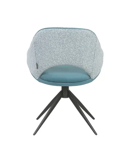 Stuhl MERIEM - drehbar, Stoff, Blau