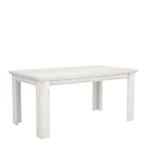 Esstisch FIRENZ - ausziehbar, LB ca. 160x90 cm, Pinie weiß Dekor