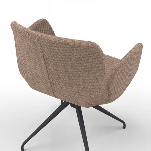 Armlehnstuhl Saltino - drehbar, Stoff, Taupe