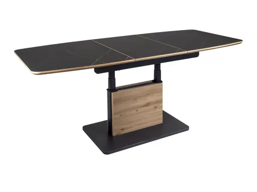 Couchtisch - höhenverstellbar, ausziehbar, LBH. ca. 120-160x70x56-75 cm, Schwarz