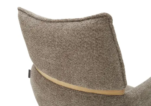 Armlehnstuhl MAROU - drehbar, Stoff, Braun