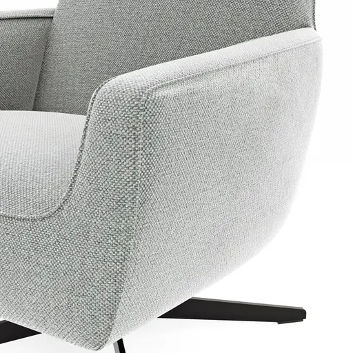 Drehsessel Matina - Größe L, Stoff, Hellgrau