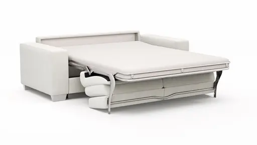 Sofa Nuoro - 2,5-Sitzer inkl. Schlaffunktion, Armlehne breit, Stoff, Natur