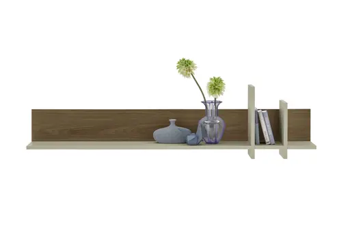 Wandboard - B ca. 180 cm, Nussbaum Nachbildung, Kaschmir