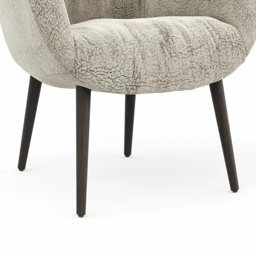 Sessel Sevano - Leder, Offwhite