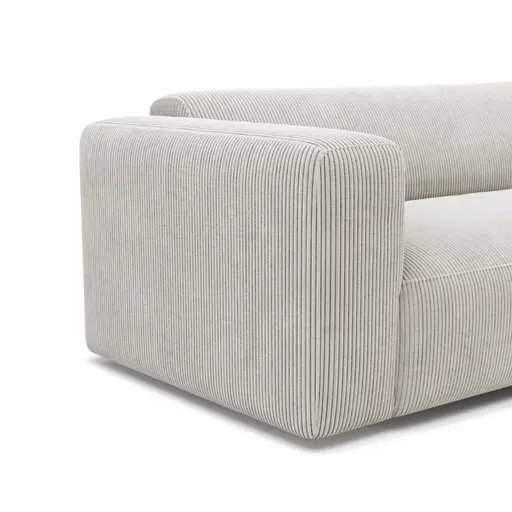 Sofa Laja - 3-Sitzer, Cord, Graubeige