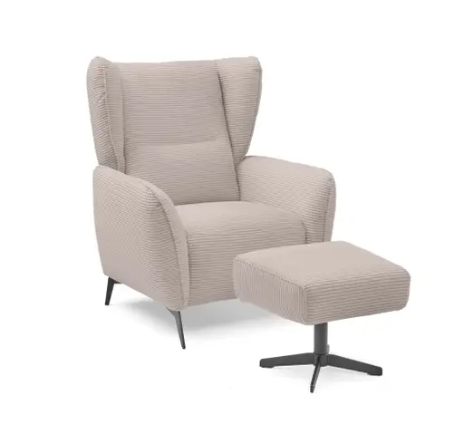 Hocker EILA - Stoff, Rosa