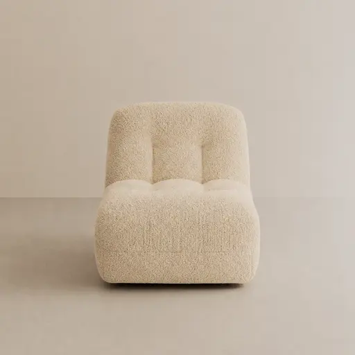 Drehsessel Anton - drehbar, Stoff, Beige