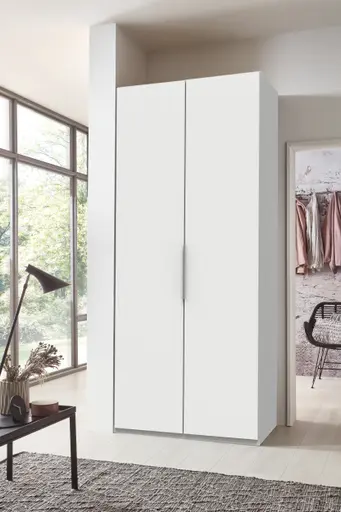 Drehtürenschrank- B ca. 100 cm, Weiß