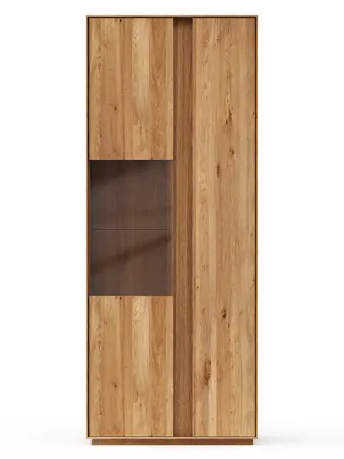 Vitrine Saratoga - Wildeiche massiv, natur geölt