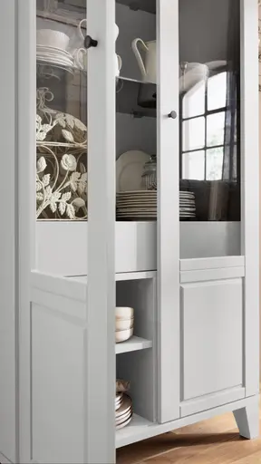 Vitrine Stafford - Lack, Kreide