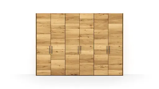 Drehtürenschrank Colorado - B. ca. 307 cm, Wildeichefurnier natur