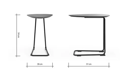 Sofatisch Fano - LBH ca. 57x39x54 cm, Fenix, Taupe