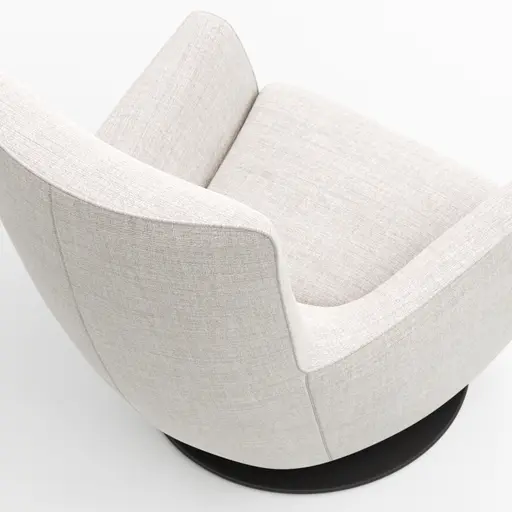 Sessel Lilaia - inkl. Dreh- und Wippfunktion, Stoff, Kaschmir