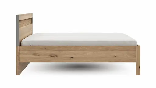 Bett Viana - Liegefläche ca. 160x200 cm, Furnier, Balkeneiche