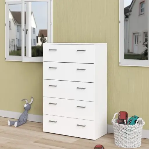 Kommode - B ca. 74 cm, Weiß