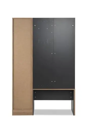 Kompaktgarderobe - Artisan Eiche Nachbildung, Anthrazit