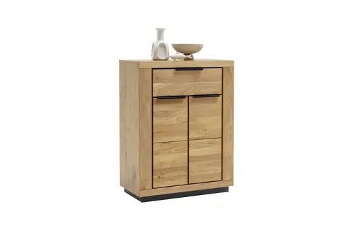 Kommode - B ca. 80 cm, Wildeiche Nachbildung, Wildeiche massiv geölt