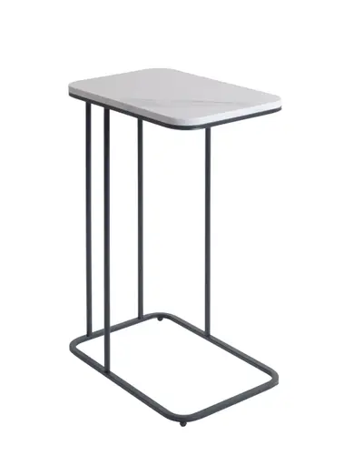Beistelltisch - LB ca. 45x30 cm, Marmoroptik, Anthrazit