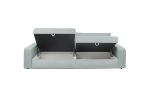 Big-Sofa Jella - 2-Sitzer, Schlaffunktion mit Bettkasten, Stoff, Aqua