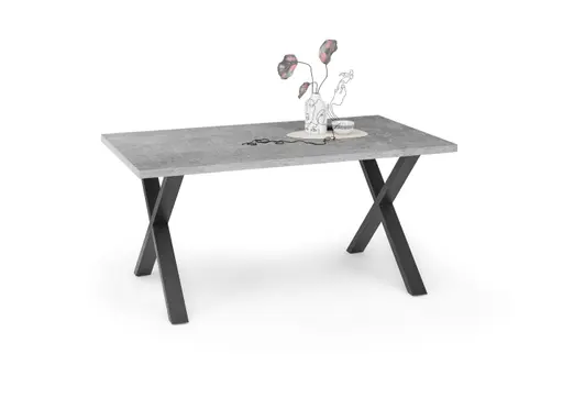 Esstisch - LB ca. 140x90 cm, Graphit, Schwarz