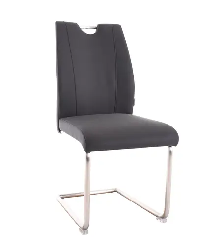 Freischwinger MICHI - Stoff, Schwarz