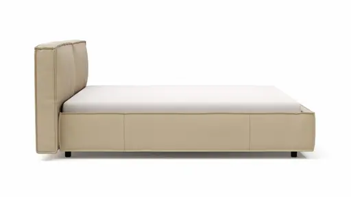 Bett Alvito - Liegefläche ca. 180x200 cm, Leder, Cappuccino